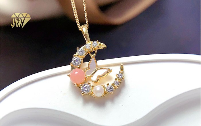 opal butterfly necklace