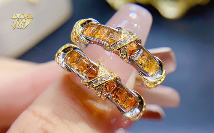 citrine eternity band