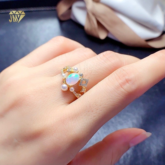 solid opal ring