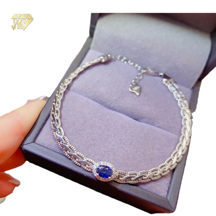 sterling silver sapphire bracelet